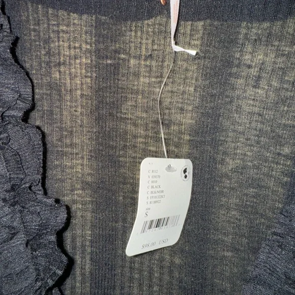 Free People Get It Girl Maxi Top Small BNWT Black - Picture 10 of 12